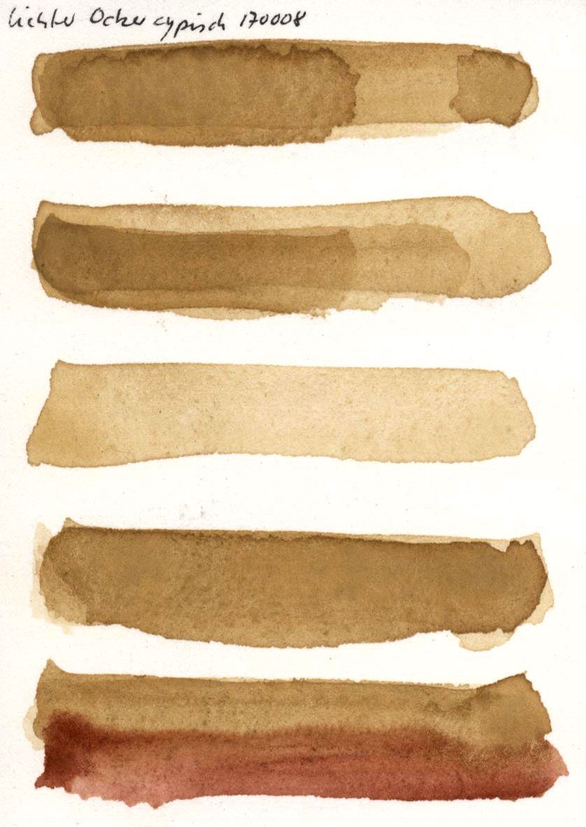 Akvarel Kremer - Jarosite, z Kypru (plast, 3 x 1,8 x 1 cm)
